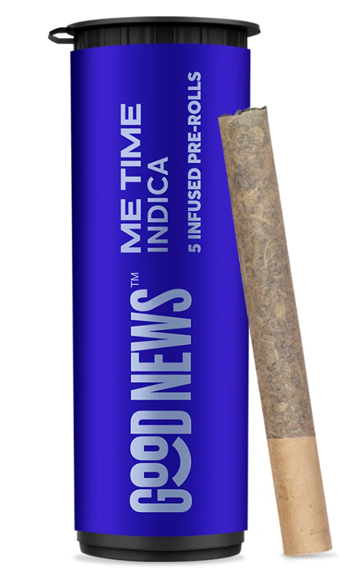 Photograph of product: Good News Me Time 0.5g Infused Pre-Roll 5pk (2.5g)