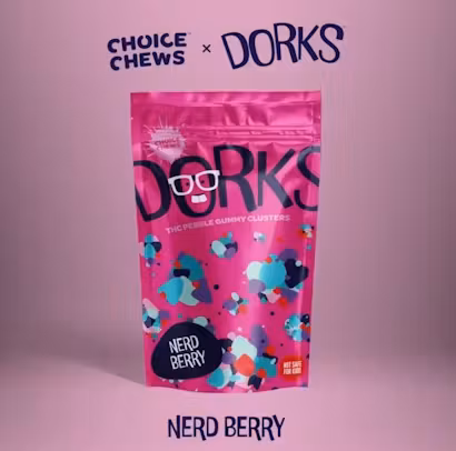 Photograph of product: Choice Chews (Dorks) | 100mg Edibles | Nerd Berry