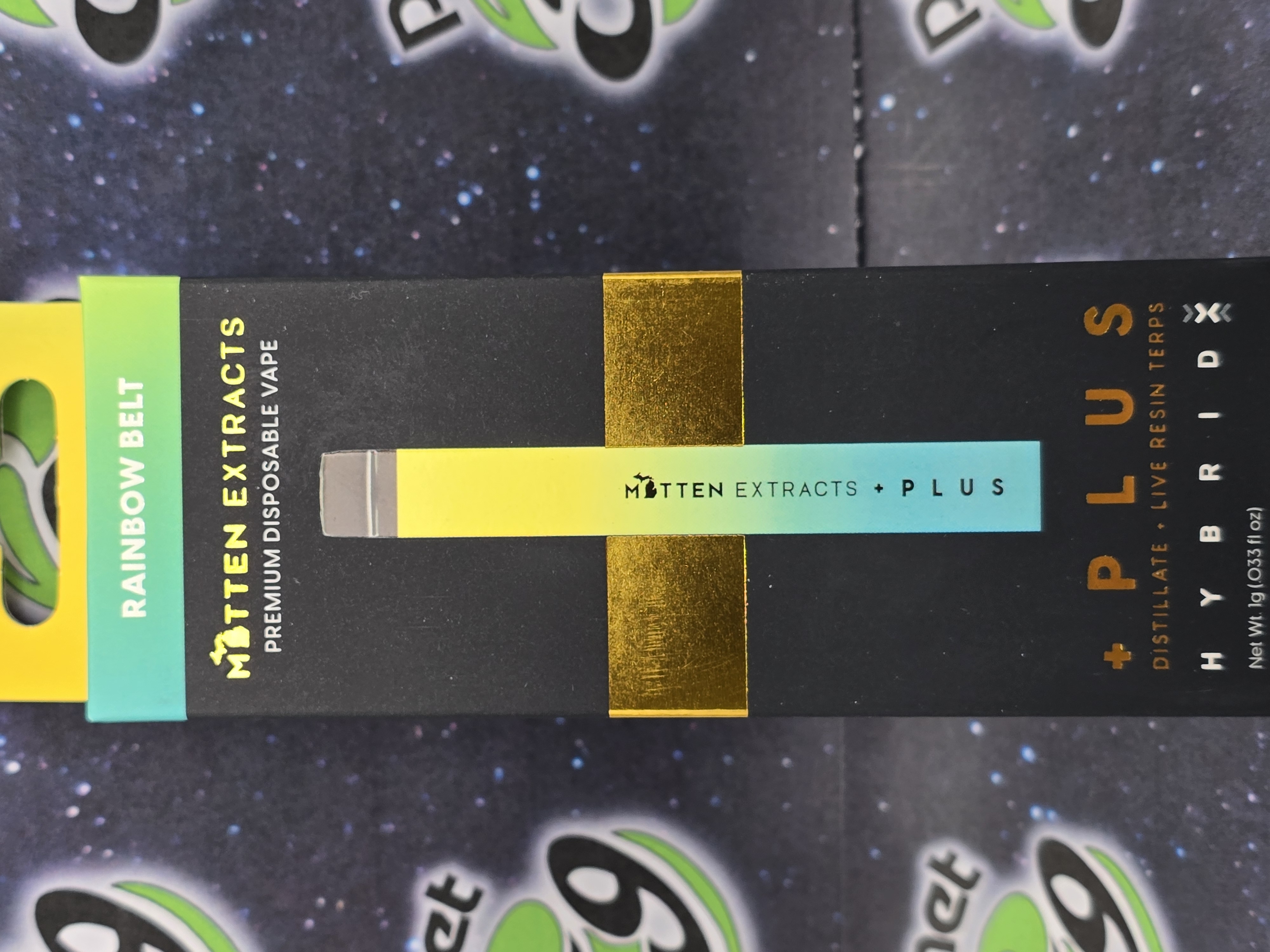 Photograph of product: Mitten Extracts | Rainbow Belt | 1g Disposable