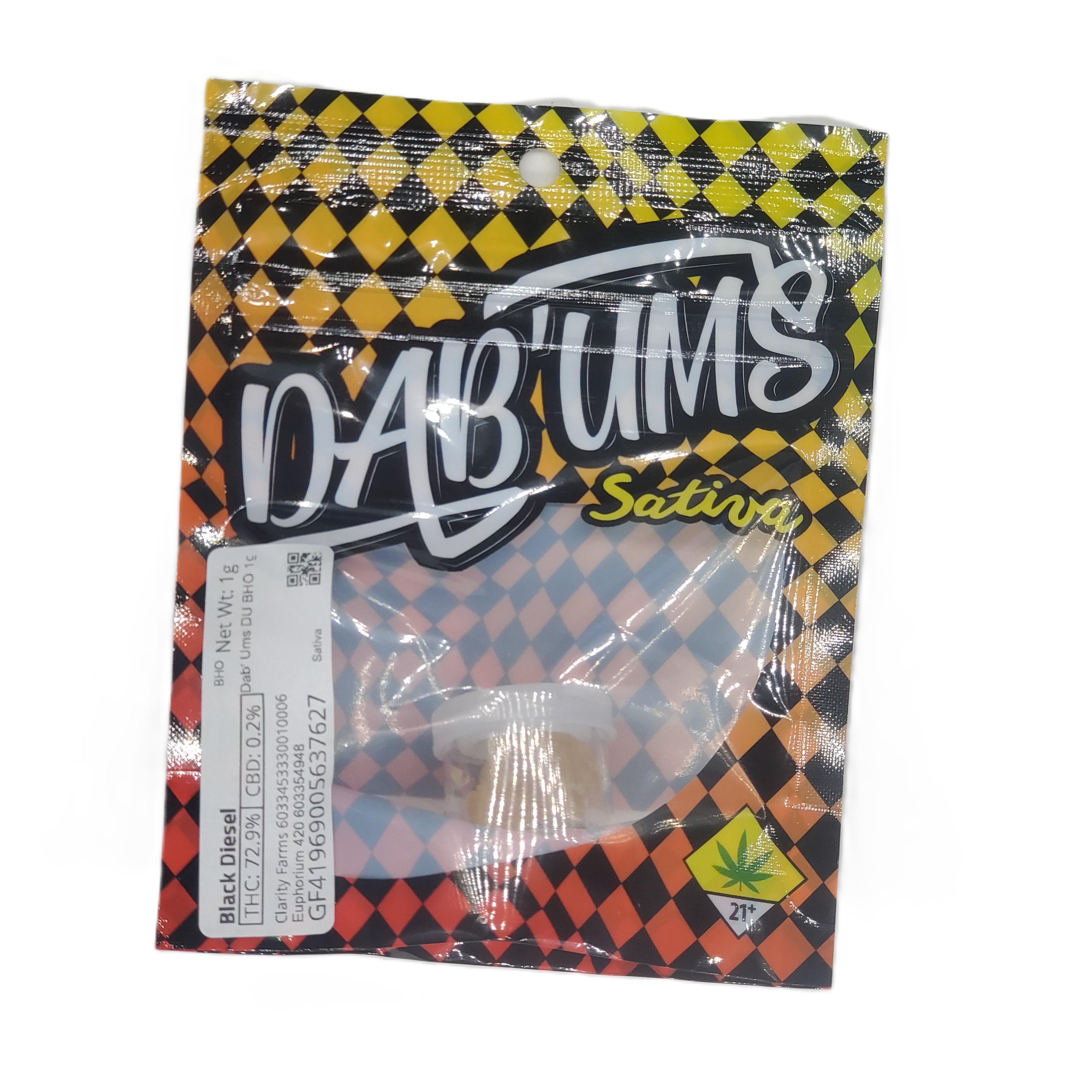 Photograph of product: Dabums CON Black Diesel Hydrocarbon Extract 1g