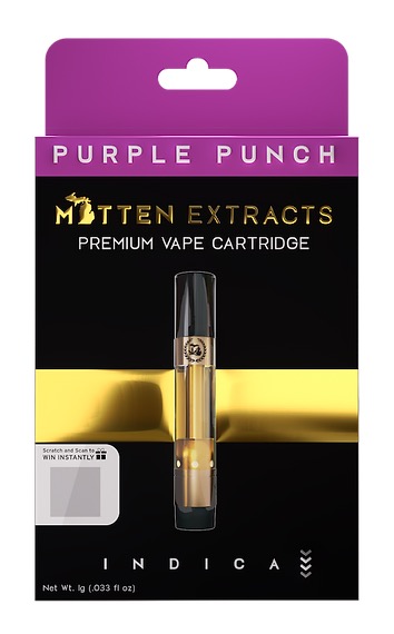 Photograph of product: Mitten Extracts - Cartridge - Purple Punch