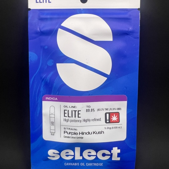 Photograph of product: Vape 1g Elite Purple Hindu Kush (Select)