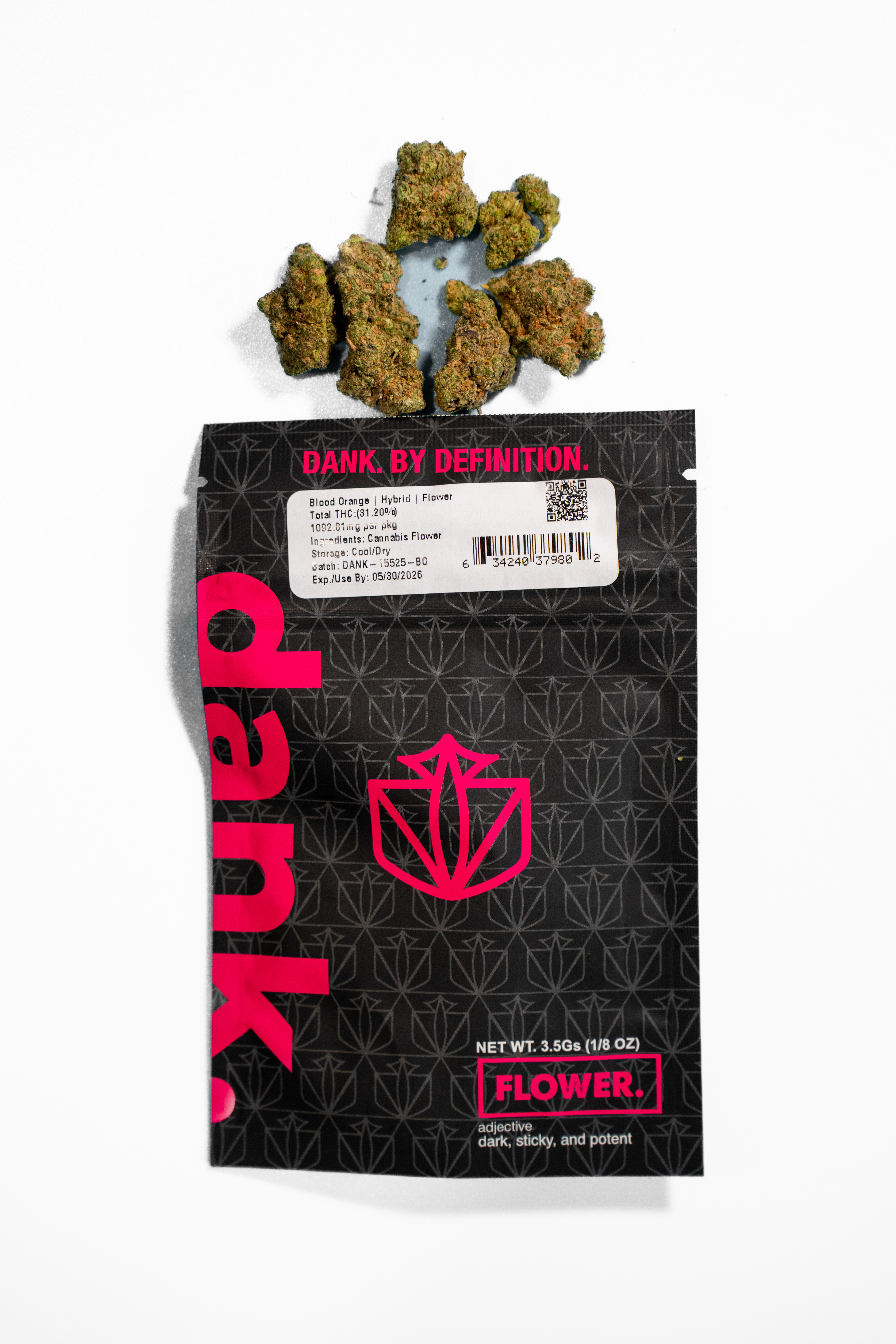 Photograph of product: Blood Orange 3.5g Flower | Dank |