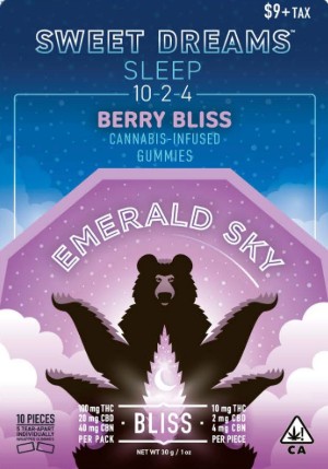 Photograph of product: Berry Bliss [I] - 100MG 10:2:4 TH-oui:CBD:CBN Sleep Gummies 10PK