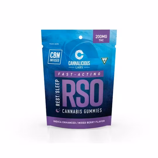 Photograph of Product: REC Cannalicious - Mixed Berry RSO Gummy 200mg