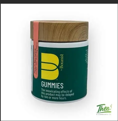Photograph of product: The Botanist - Peach Nectarine - 5:1 CBD:TH-oui Gummies 100 mg (20 pieces)**