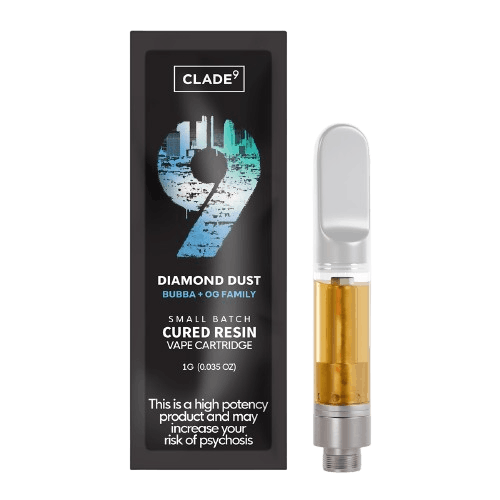 Photograph of product: Diamond Dust I 1g I Cured Resin Vape Cart I Clade9
