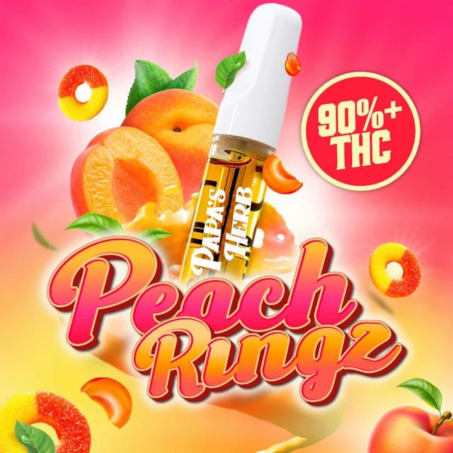 Photograph of product: Peach Ringz | 1G Cart - 