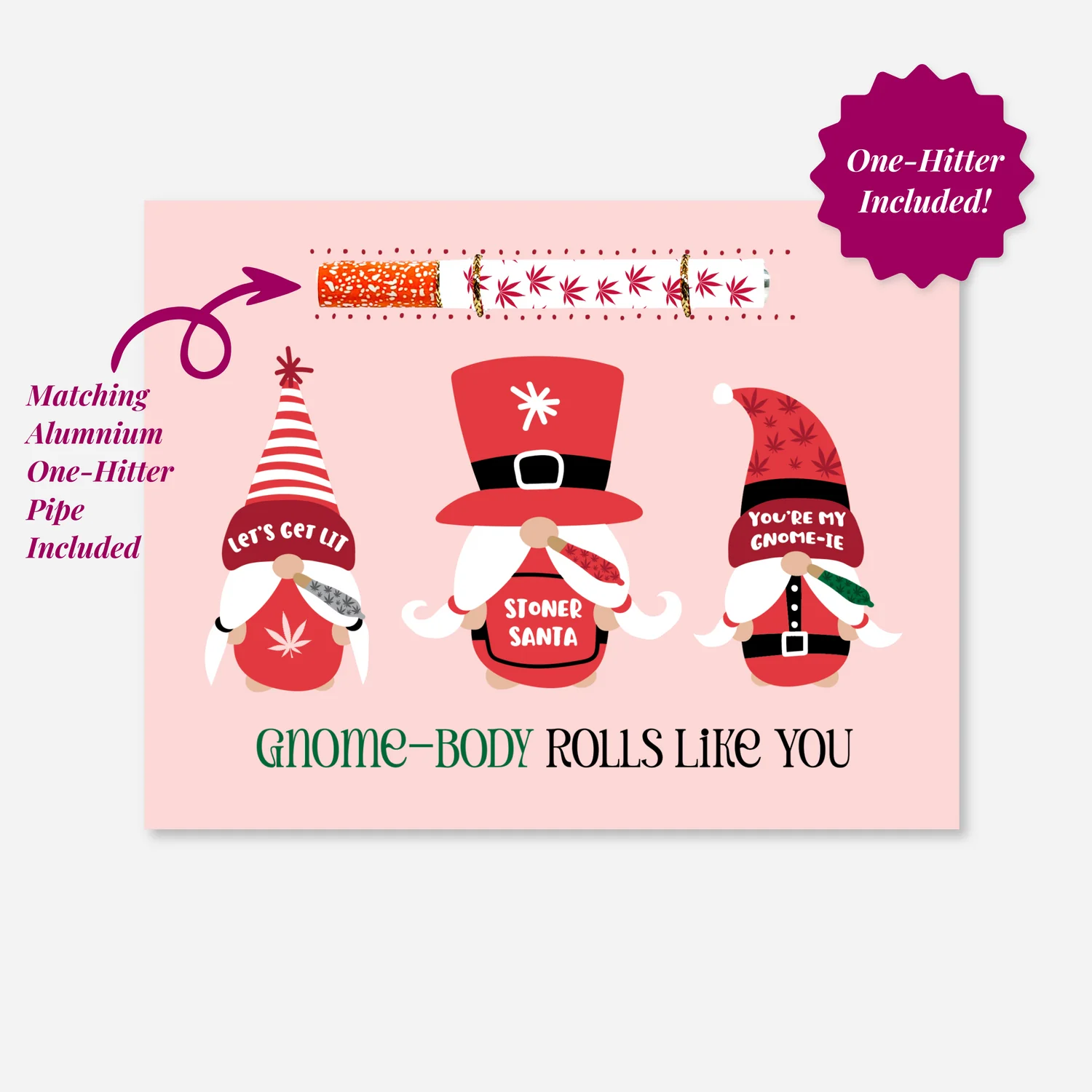 Photograph of product: Kush Kard You're My Gnom-ie One Hitter Greeting Card