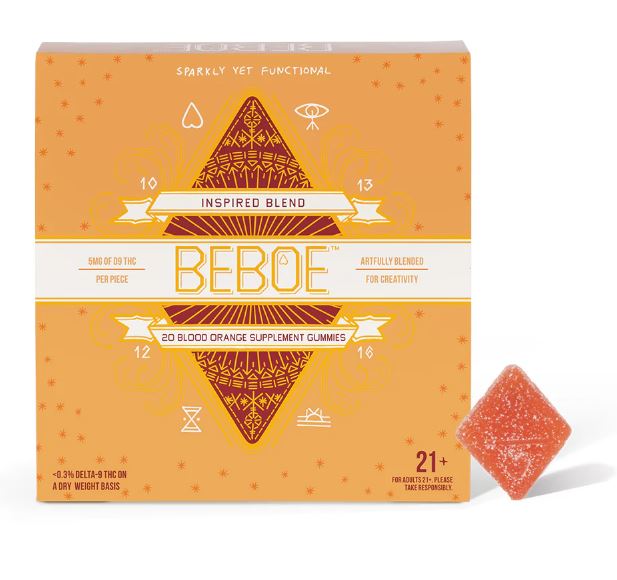Photograph of product: Beboe: Inspired Blood Orange | 100mg TH-oui | 20pk