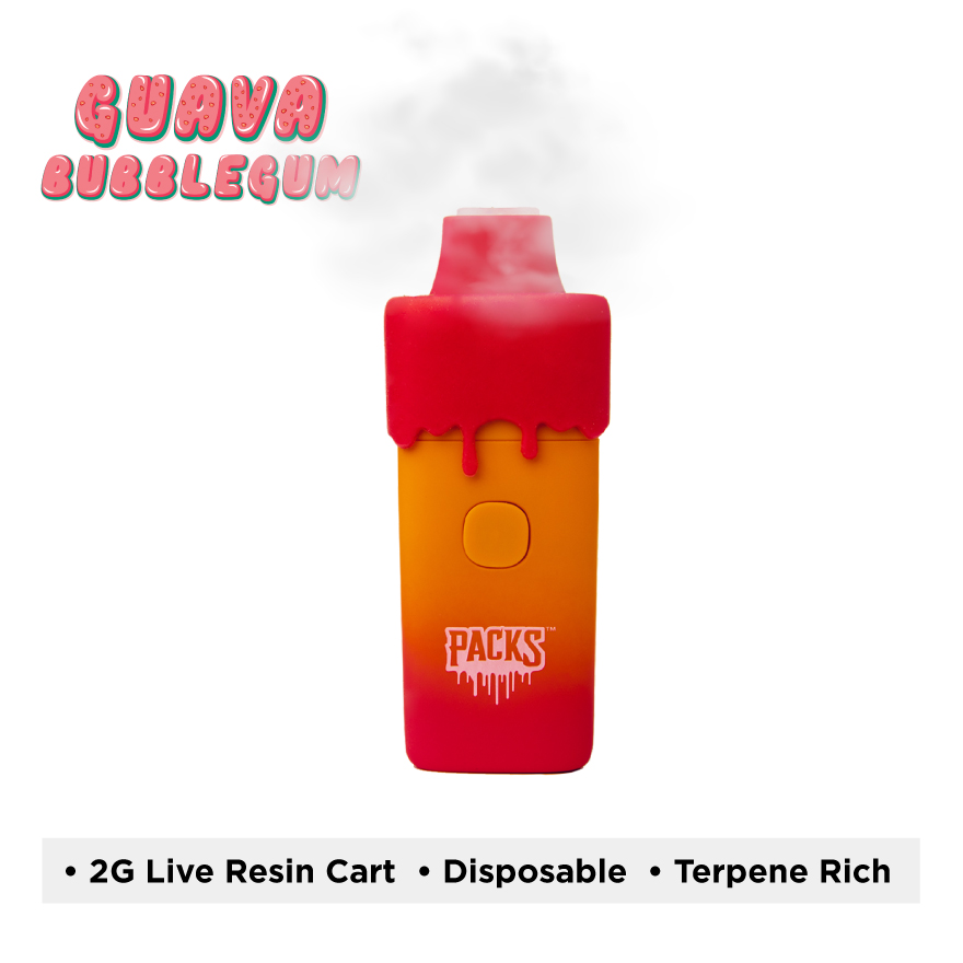 Photograph of product: Guava Bubblegum 2g Disposable Vape