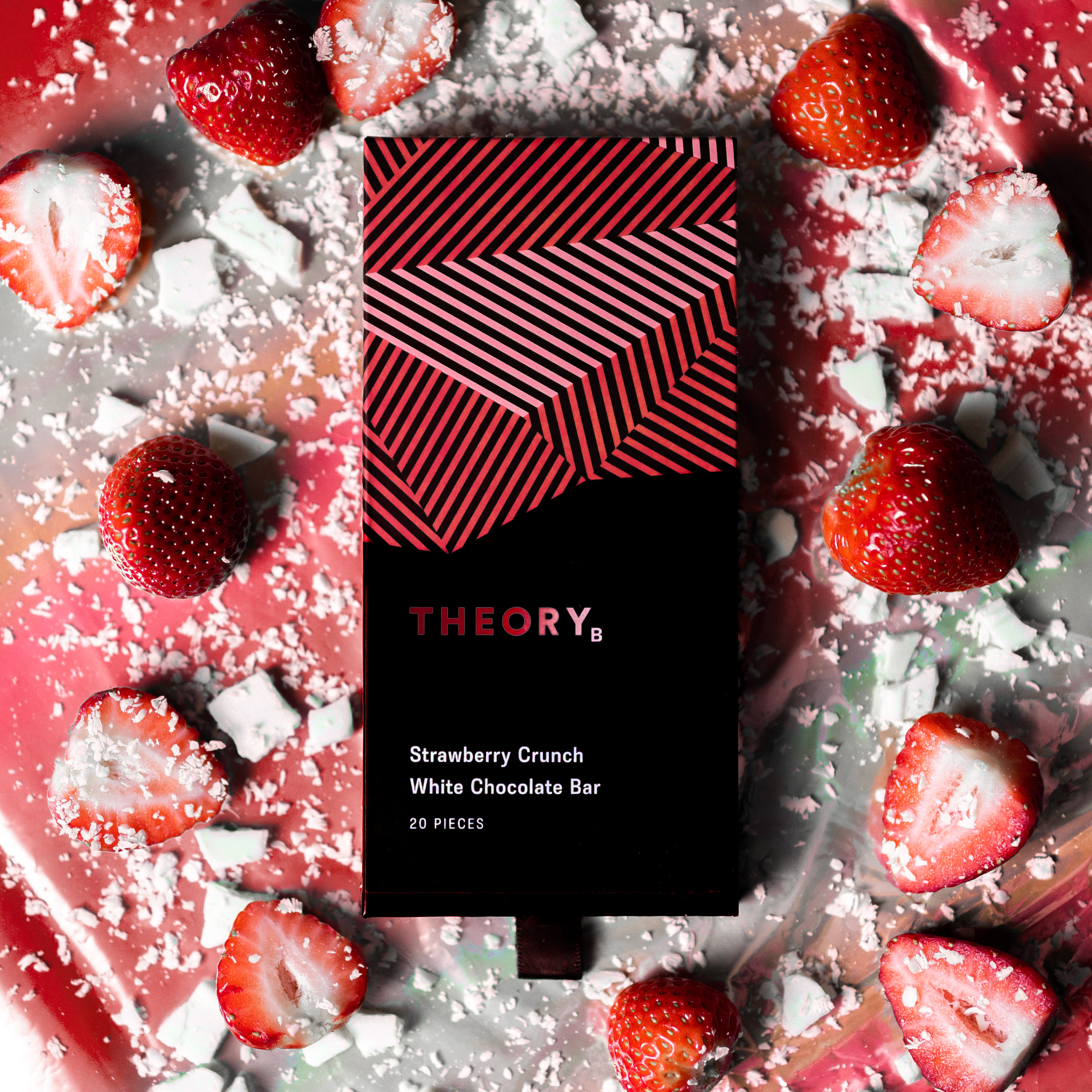 Photograph of product: Strawberry Crunch Chocolate Bar (20pk) [3 for $40]