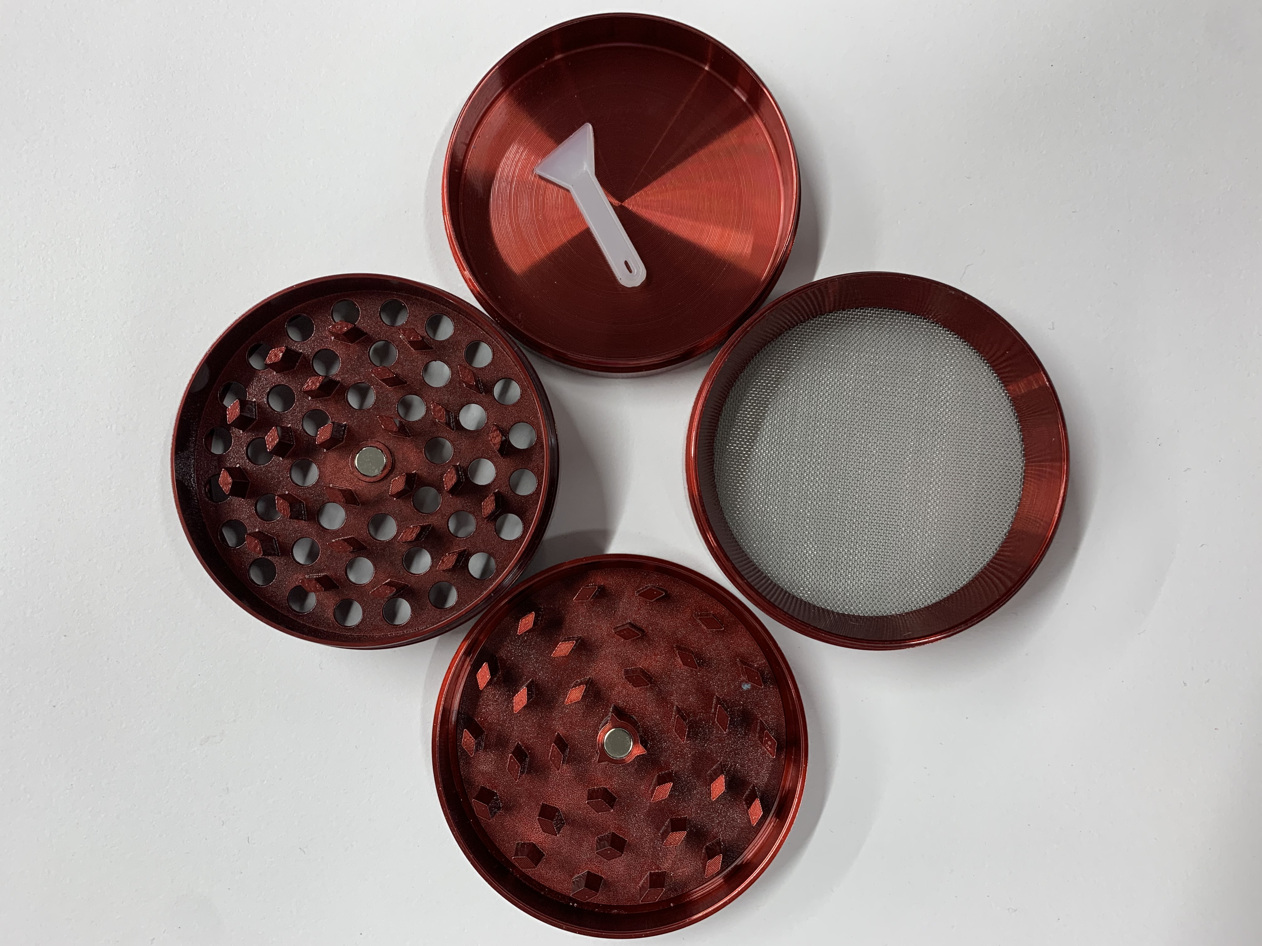 Photograph of product: Smoking Accessories - 63mm Zinc 4pc Grinder - Assorted colors