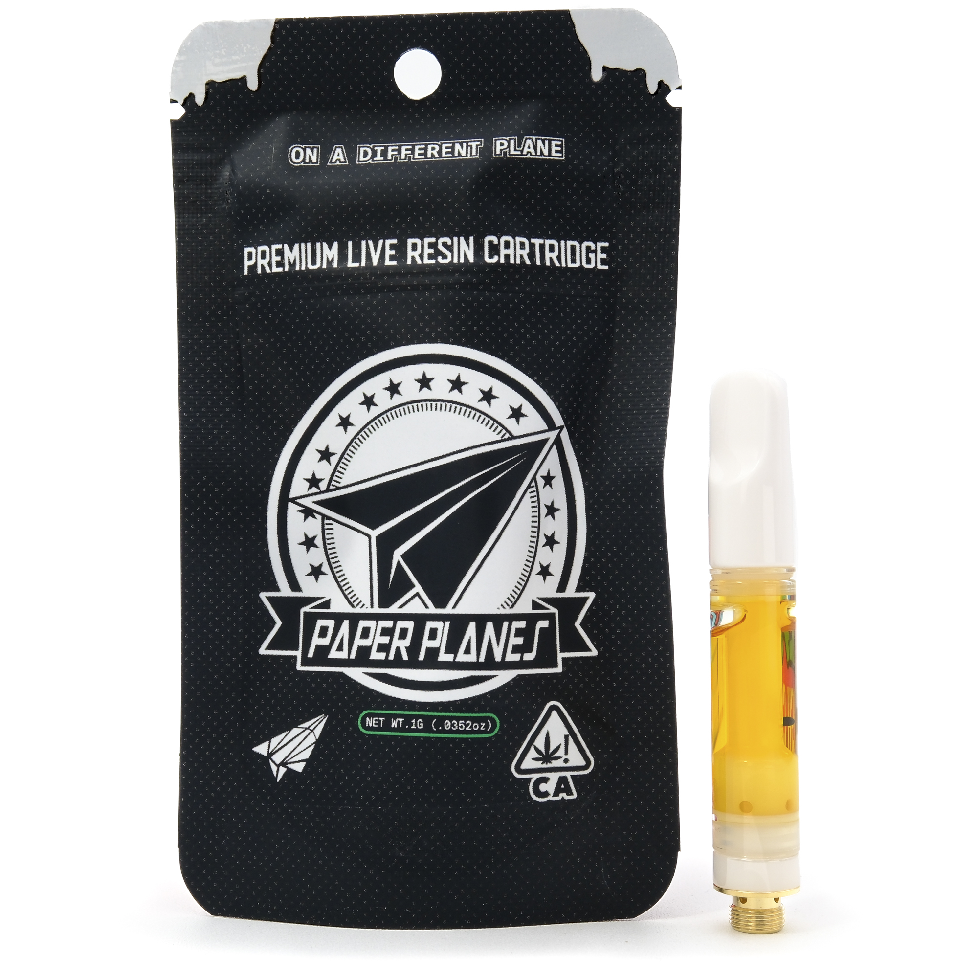 Photograph of product: Rainbow Banana 1g Live Resin Cart - Paper Planes