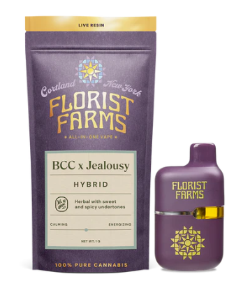Photograph of Product: FLORIST FARMS | BCC x JEALOUSY | LIVE RESIN AIO