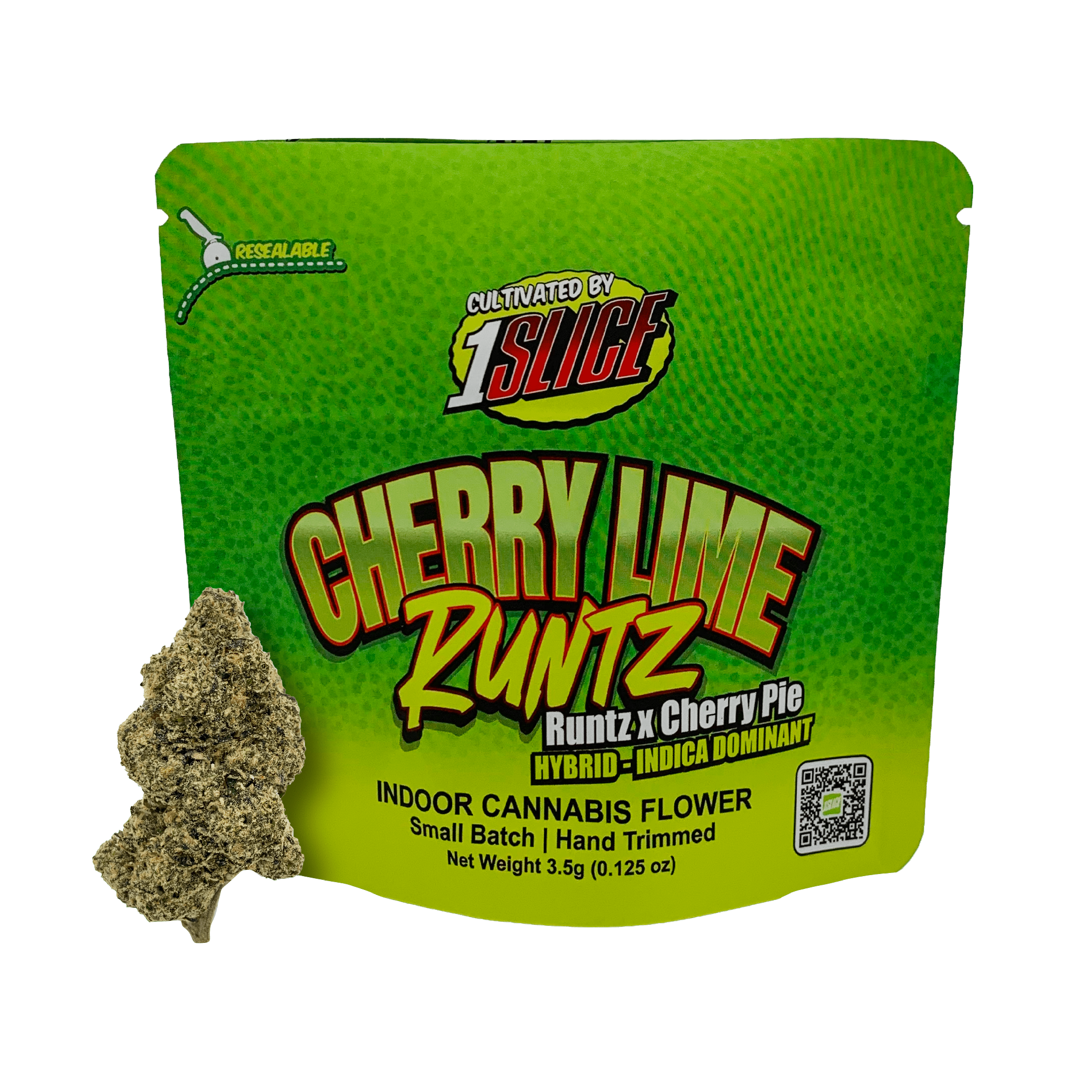 Photograph of product: 1Slice | Bag | Cherry Lime Runtz | 3.5g