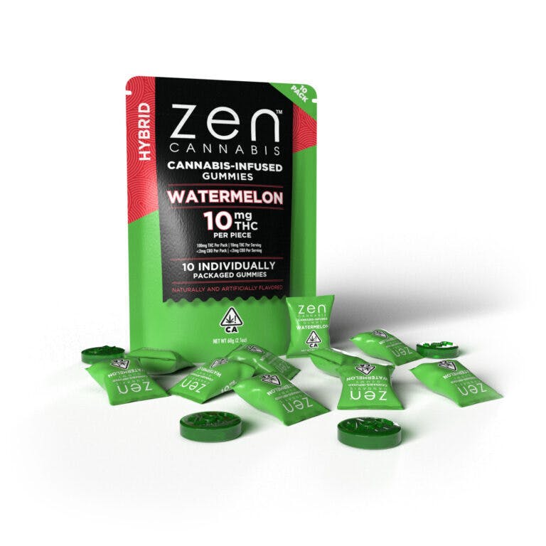 Photograph of product: Zen - Watermelon Hybrid Gummies 100mg [ALL TAXES INCLUDED]