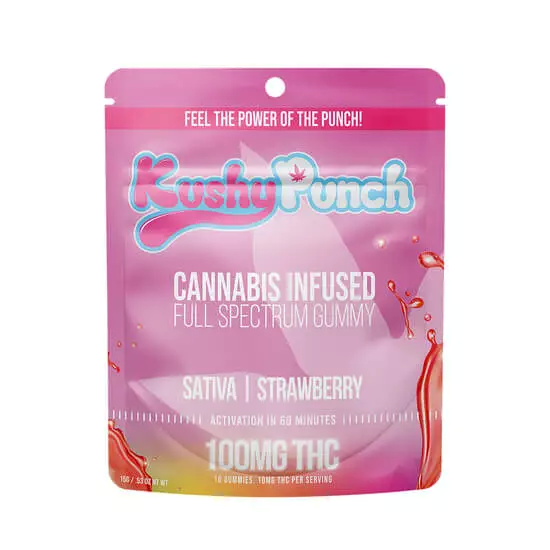 Photograph of product: STRAWBERRY Oui'd GUMMY 100MG