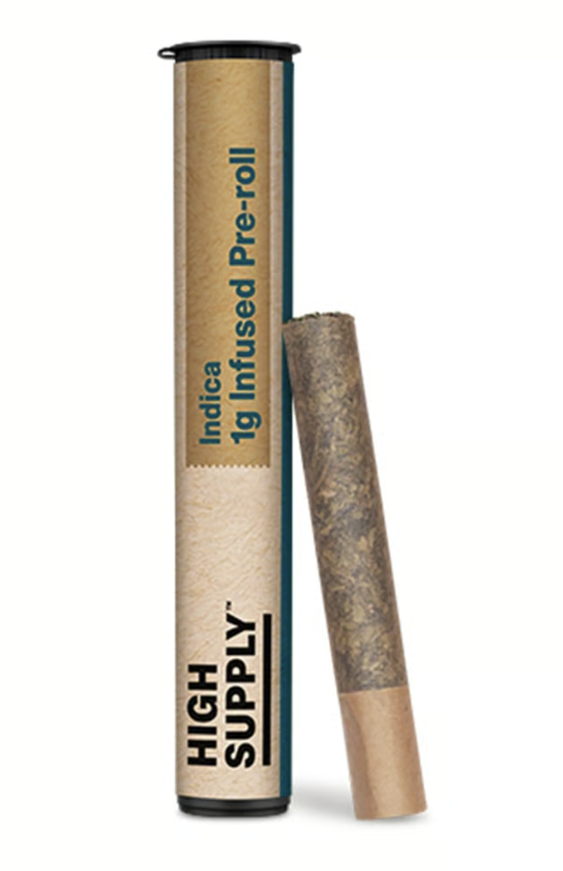 Photograph of product: HIGH SUPPLY THE BLING 1PK INFUSED PRE-ROLL 1G