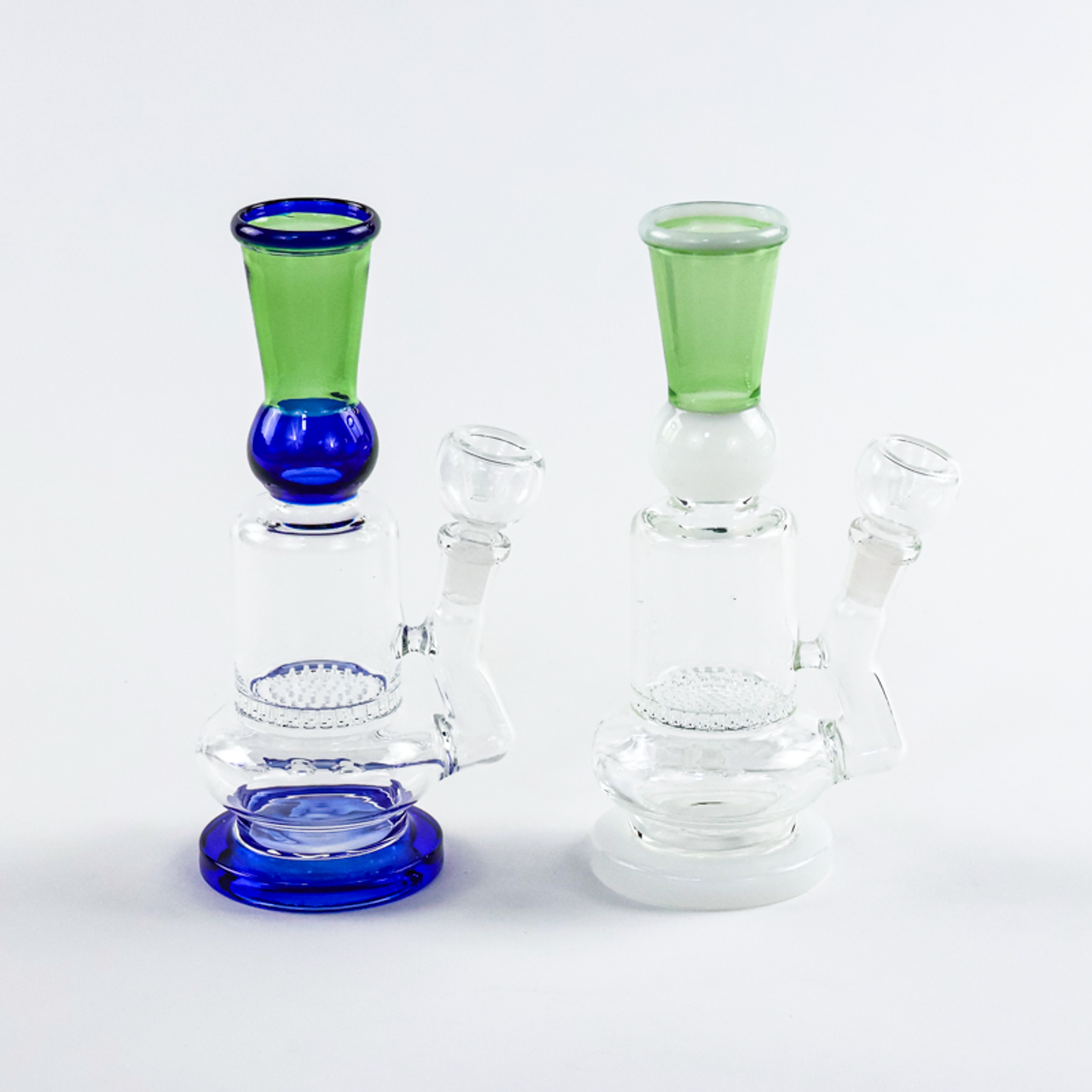 Photograph of product: 9" Luvbuds | Honeycomb Ball Flare Mouth Bong w/ Flower Bowl | Assorted Colors