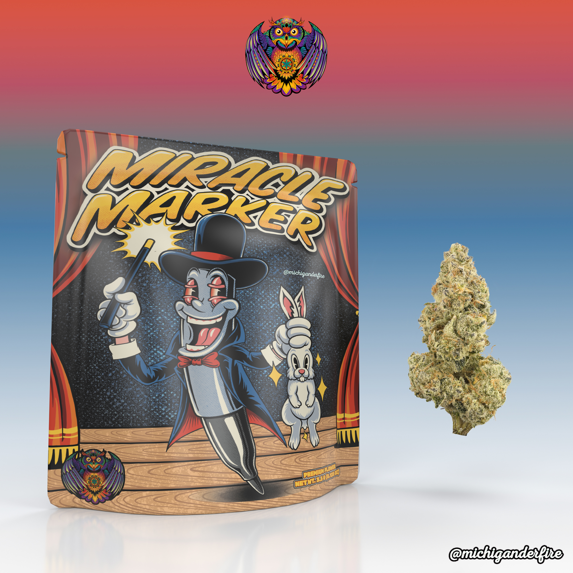 Photograph of Product: MICHIGANDER FIRE | Prepackaged | Miracle Marker - 3.5g