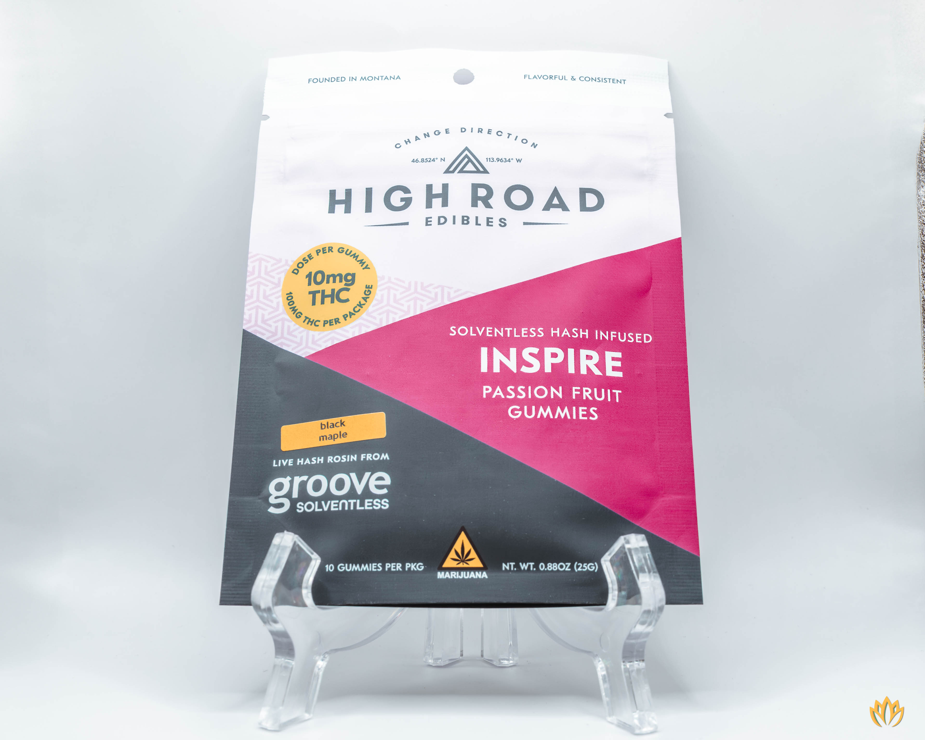 Photograph of product: High Road Inspire Passion Fruit Gummies 100mg