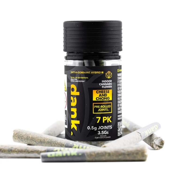 Photograph of product: Dank Cheese And Chong Prerolls .5g 7pk