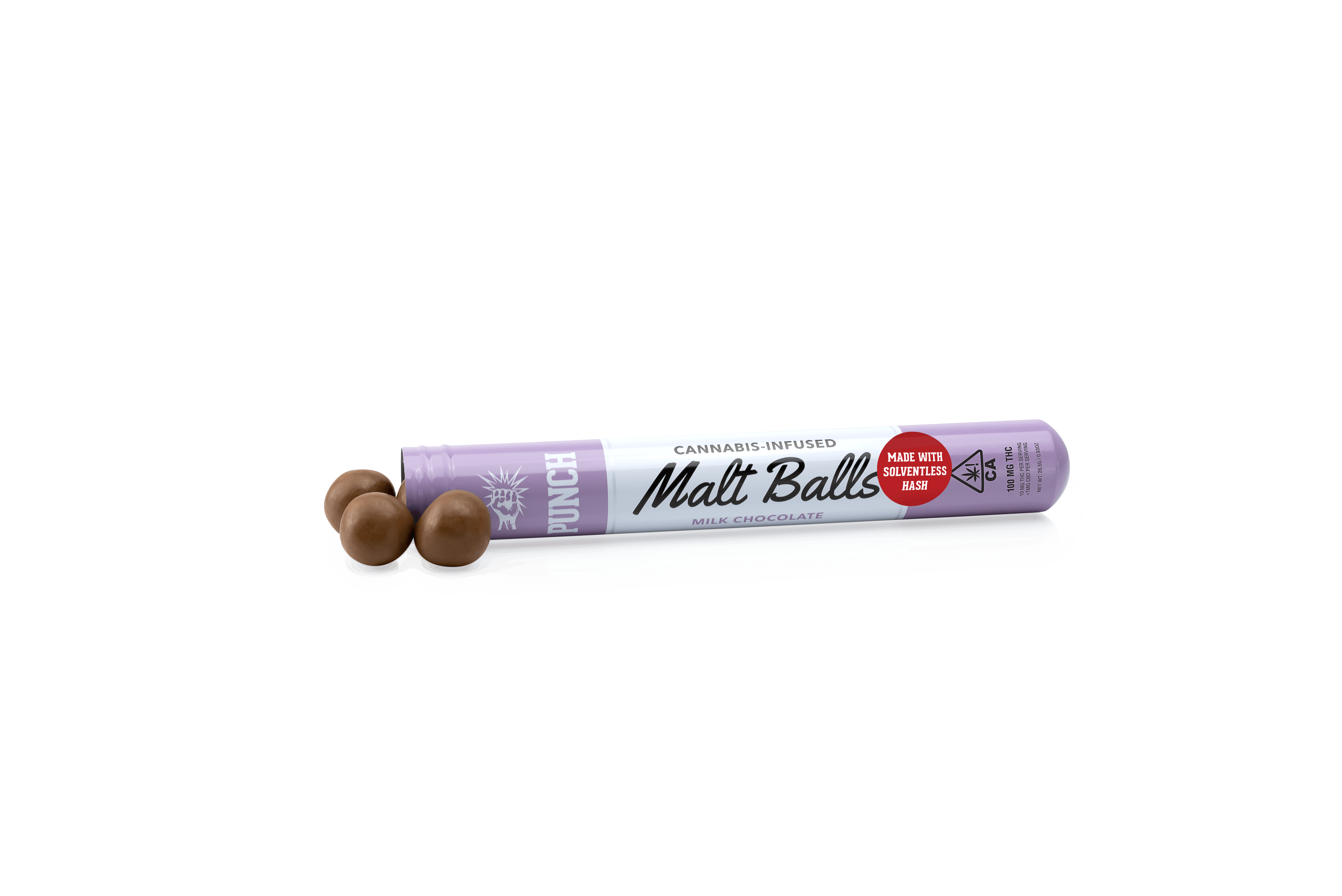 Photograph of product: Punch Edibles | Milk Choc Malt Balls   100 Mg   10 Pack