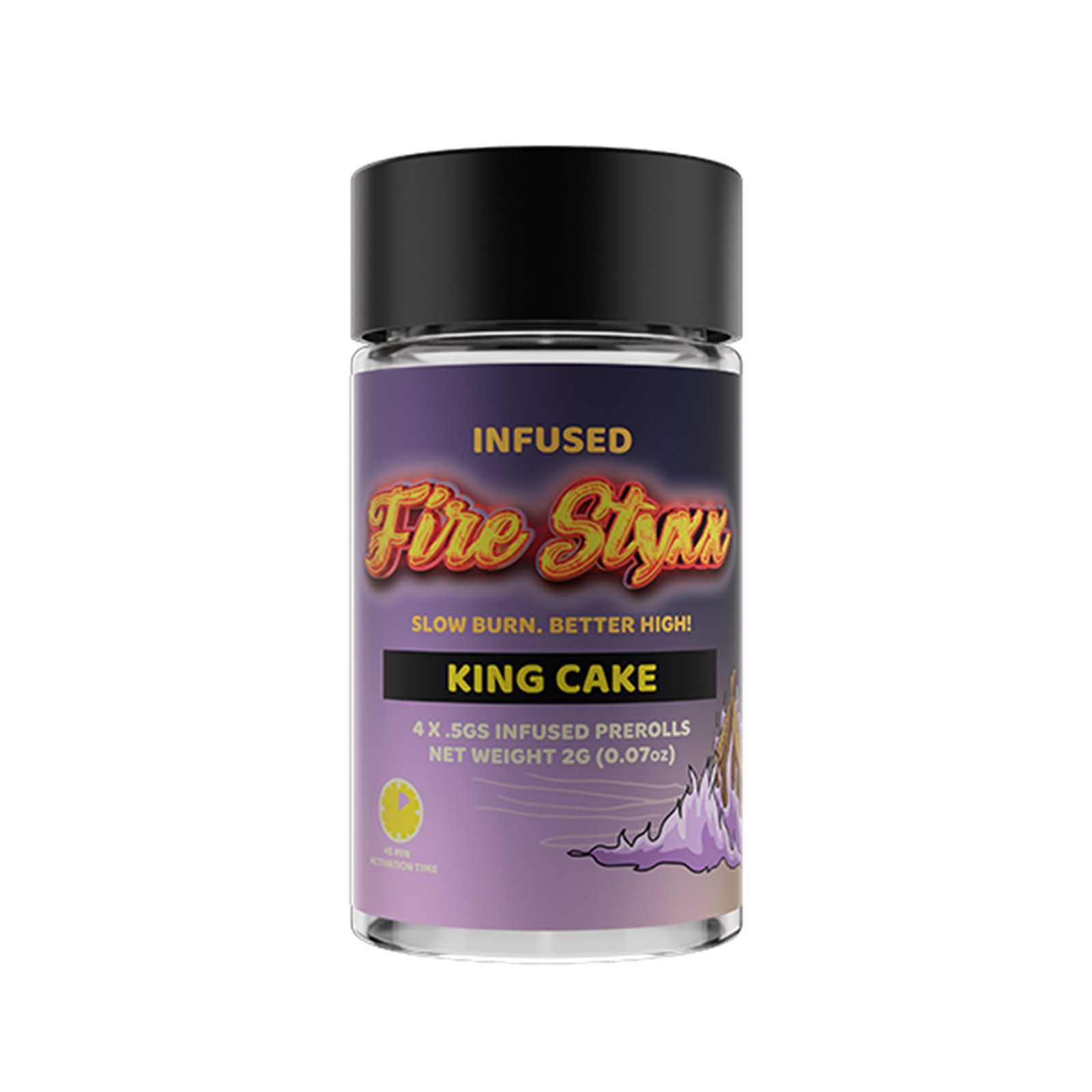 Photograph of product: GLORIOUS | FIRE STYXX | KING CAKE | HYBRID | INFUSED MULTI-PACK | 2G | REC