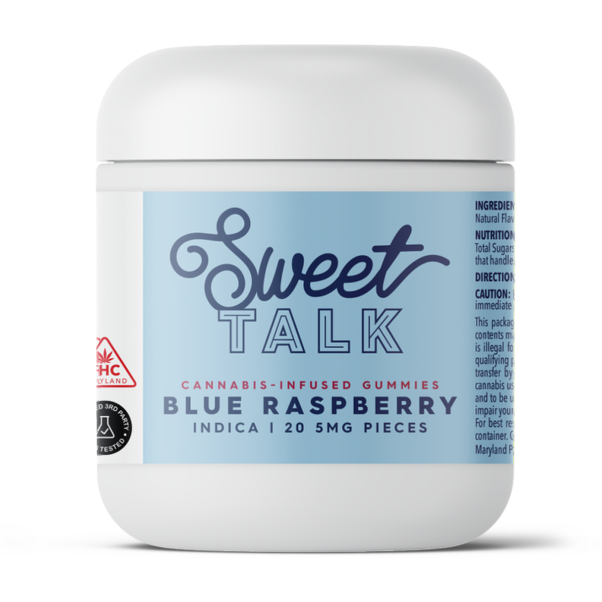Photograph of product: Blue Raspberry Sweet Talk Gummies (10mg/100mg) (Trulieve)
