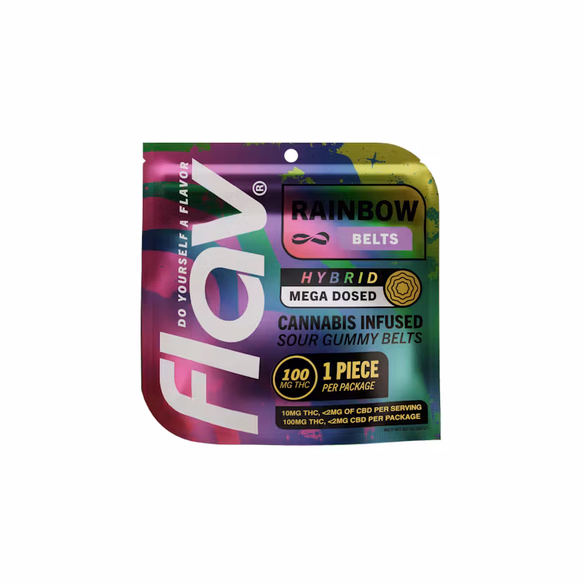 Photograph of product: Flav | Rainbow (Hybrid) Live Resin Mega Belts 1pc, 100mg