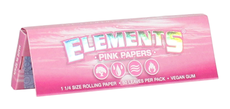 Photograph of product: Elements - 1 1/4" Pink Rolling Papers