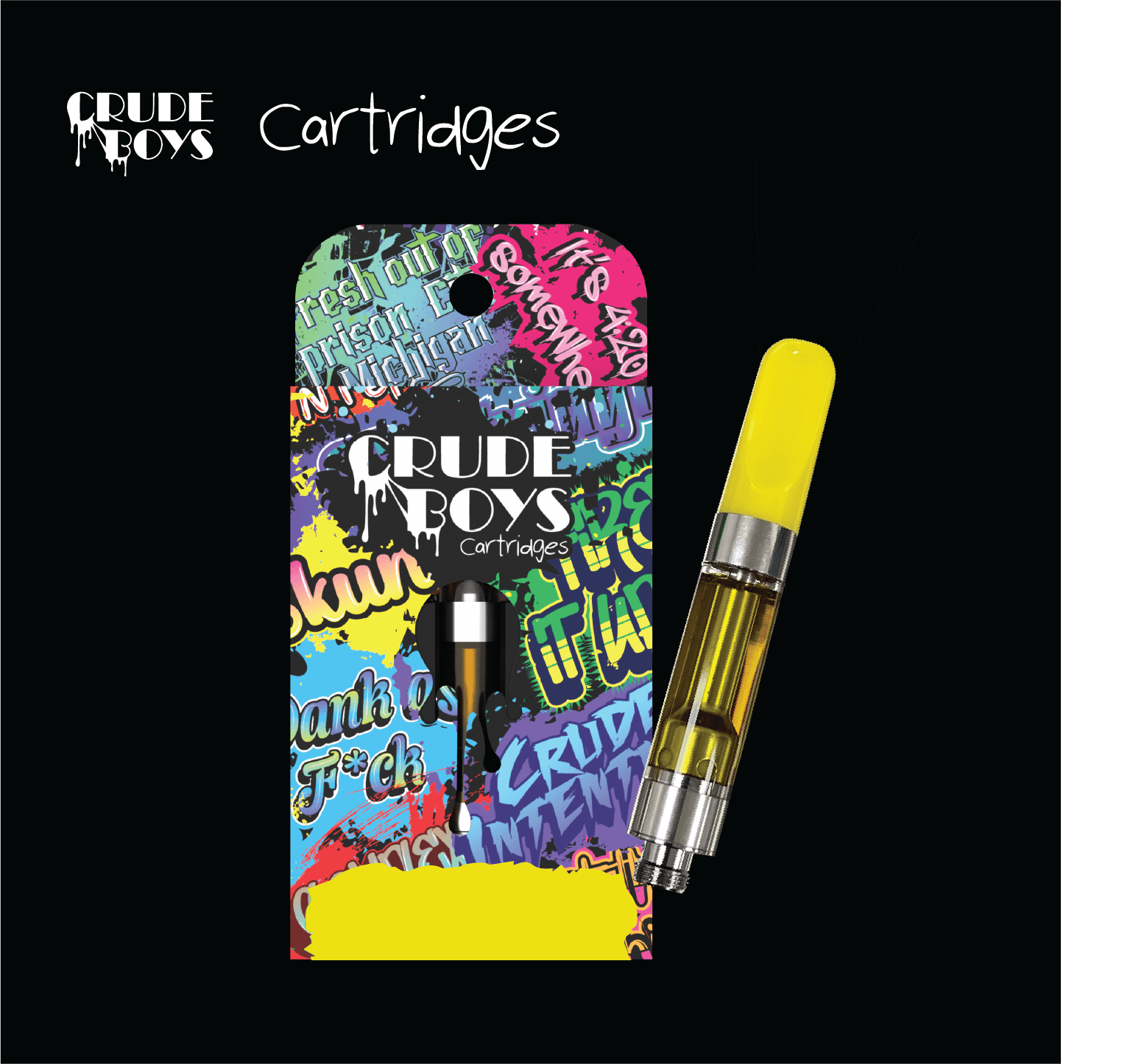 Photograph of product: Crude Boys - 1g Cartridge - Maui Wowie (Oui'd)