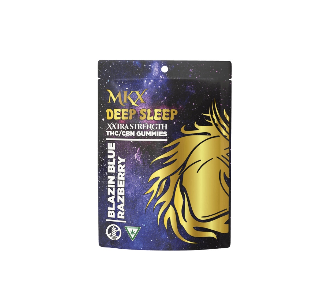 Photograph of product: MKX: Blue Razz Deep Sleep 200MG TH-oui:CBN Gummies