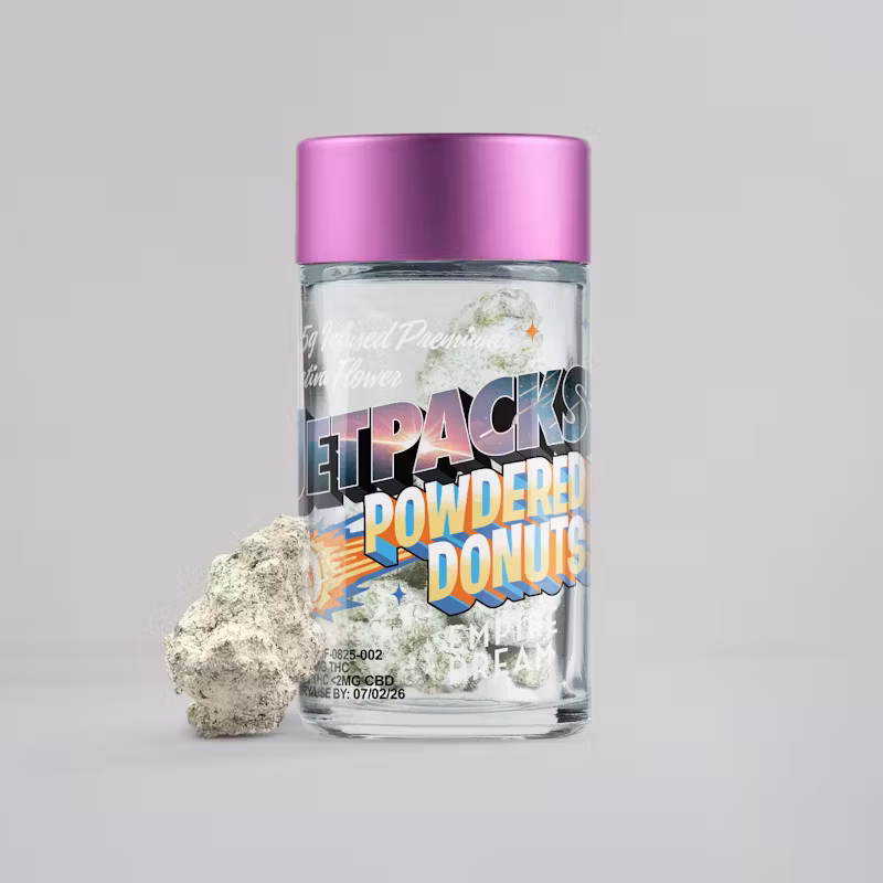 Photograph of product: Jetpacks | Empire Dream Powdered Donut - Infused flower, 3.5g