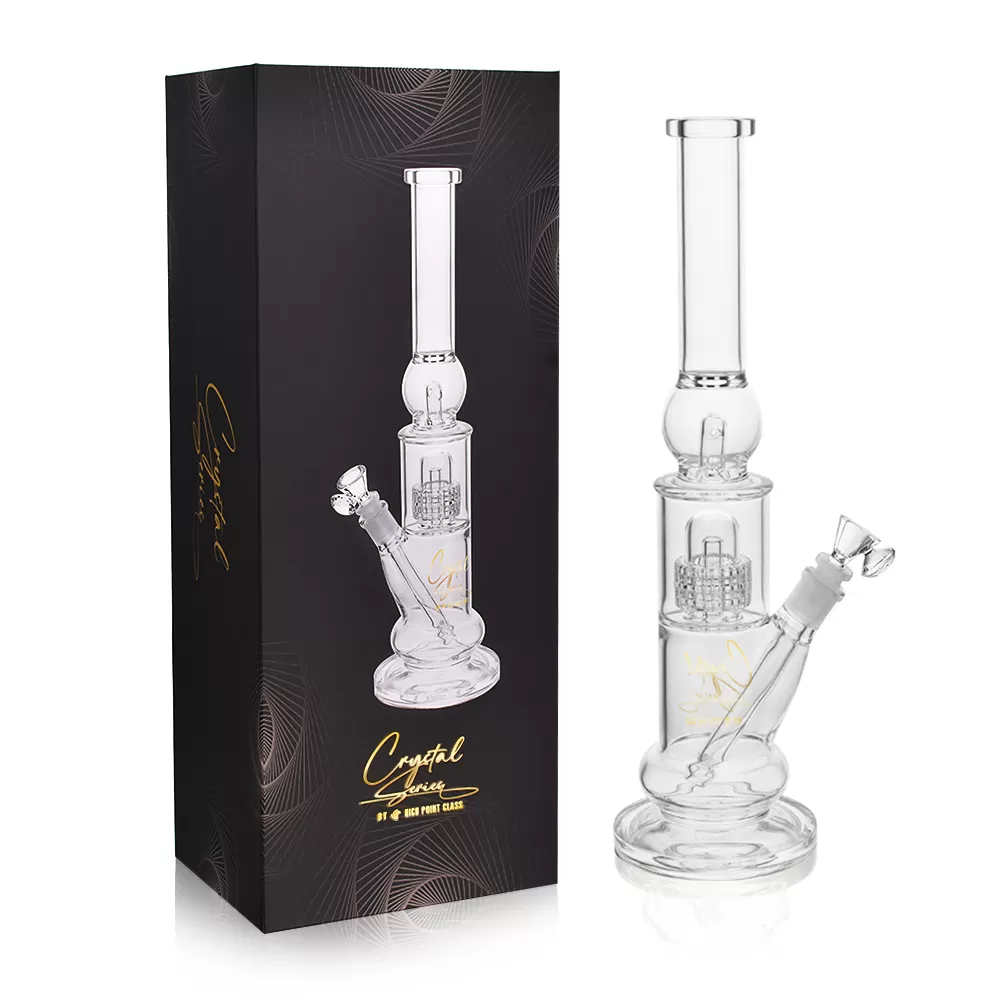 Photograph of product: 16" Ball Ice Catcher Double Matrix Perc Beaker Water Pipe