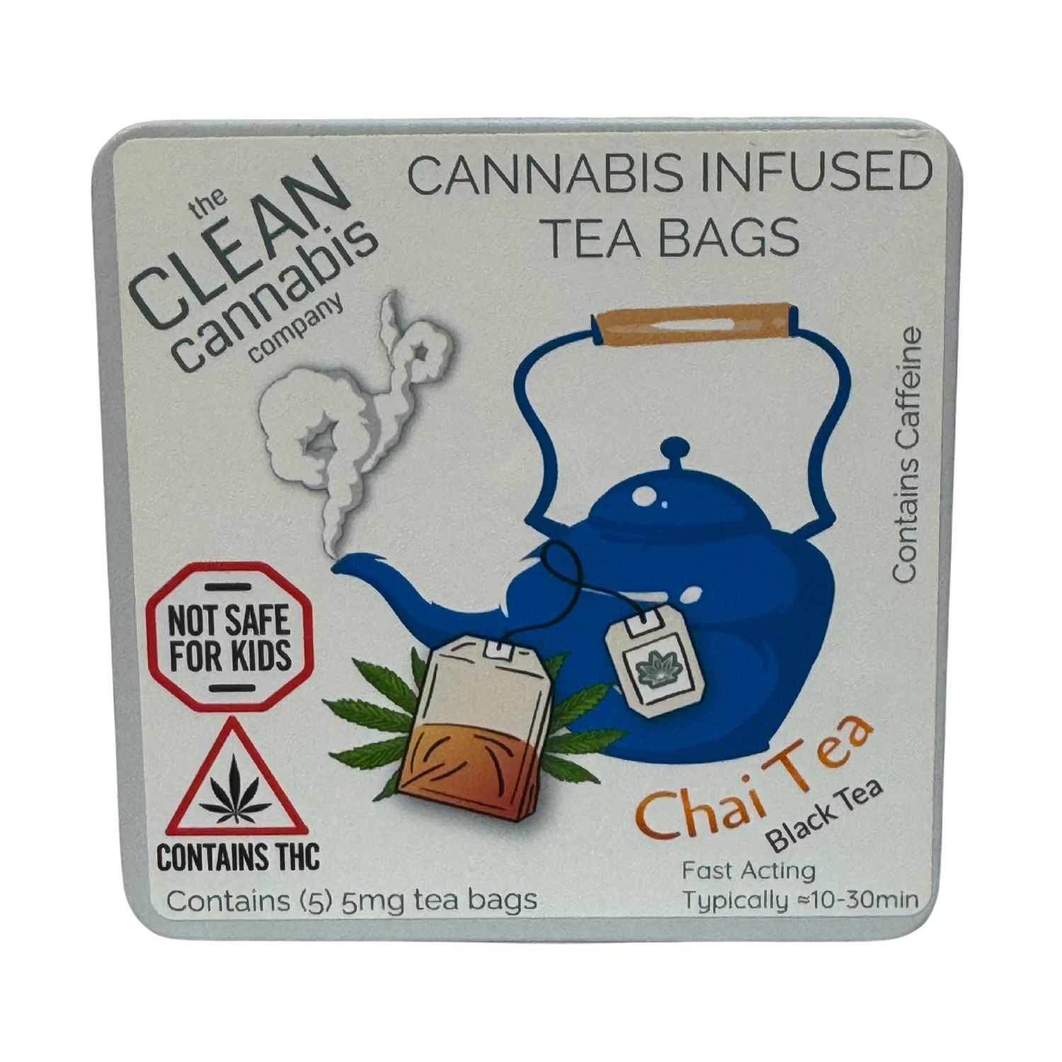 Photograph of Product: Cannabis Infused Fast Acting Tea Bags - Chai Tea I 25mg I The Clean Cannabis Company