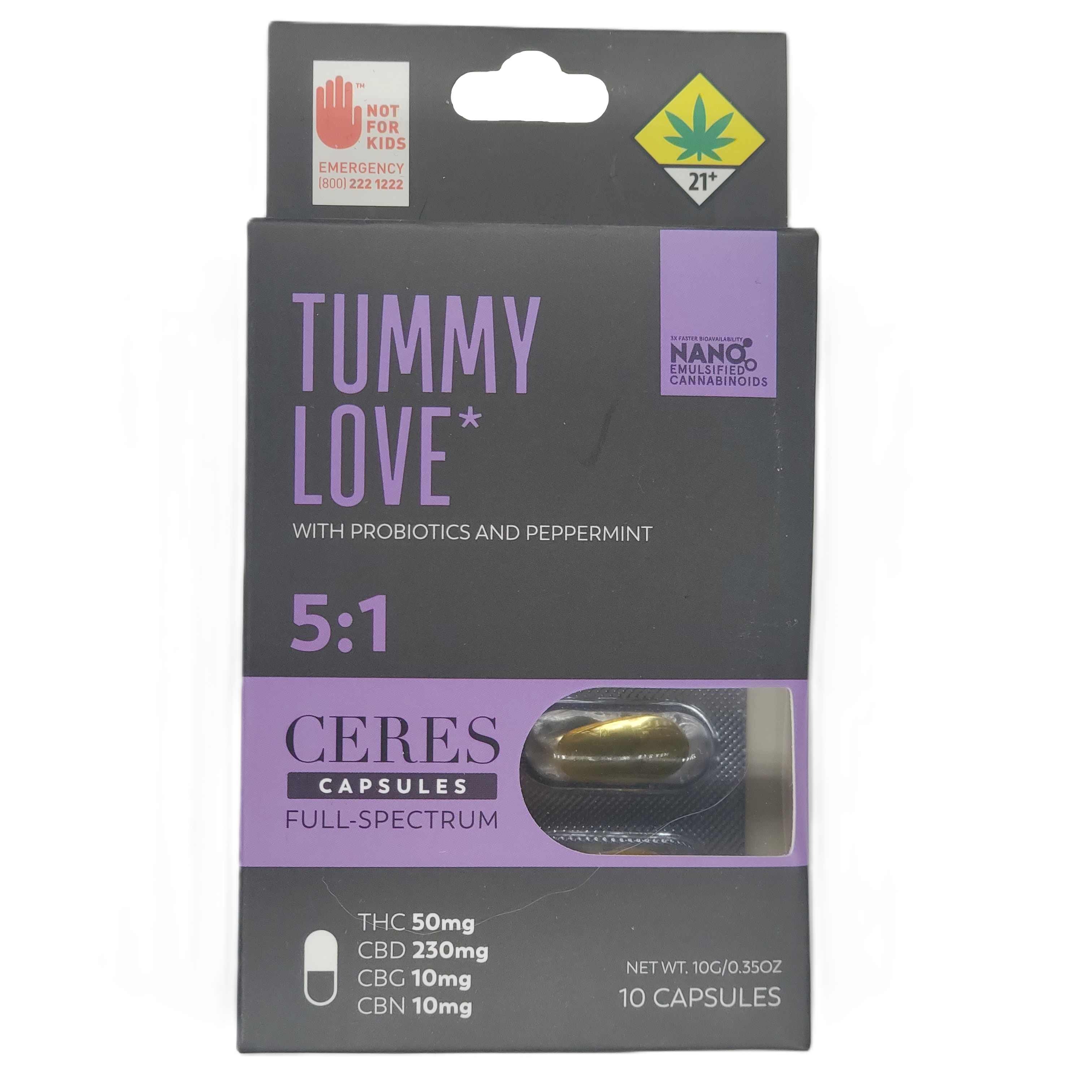 Photograph of product: Ceres Capsules Tummy Love 5:1 10pk