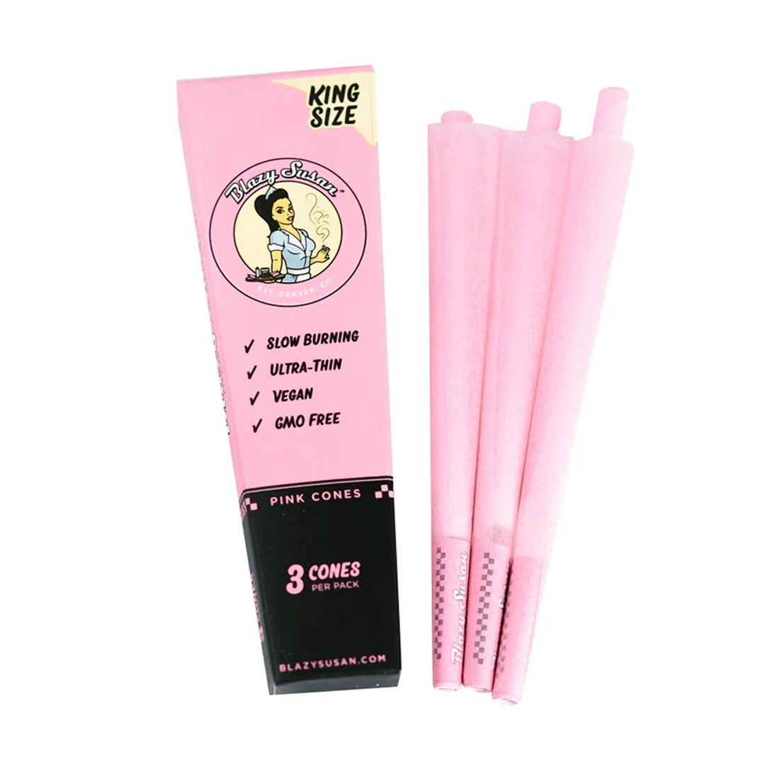 Photograph of product: Blazy Susan | Pink Paper Cones | King Size (3PK)