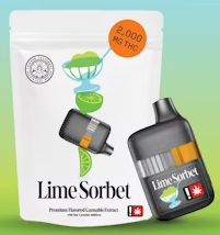 Photograph of product: Flavored Distillate AIO | Lime Sorbet | 2.5g