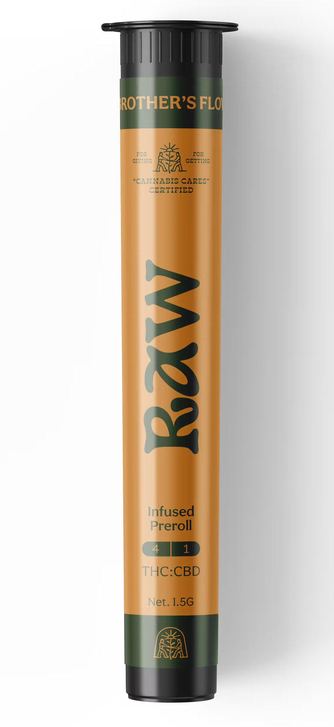 Photograph of product: My Brother's Flower Raw 4:1 TH-oui/CBD Infused Joint 1.5g