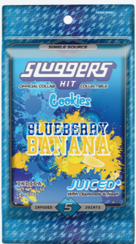 Photograph of product: [Sluggers] Infused Preroll 5 Pack - 3.5g - Blueberry Banana (I)