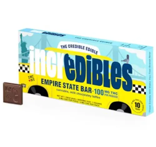 Photograph of product: Incredibles - Empire State Bar - 100mg - Chocolate