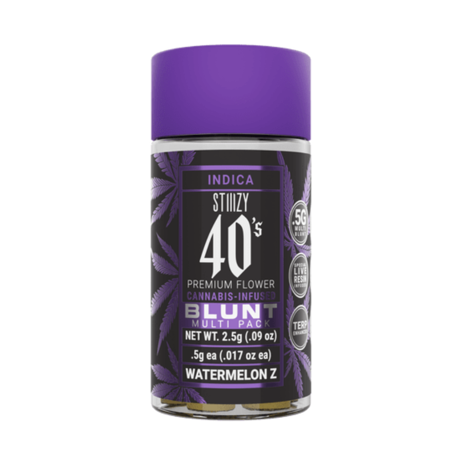 Photograph of product: STIIIZY 40's Watermelon Z  (I) Infused Blunts 5pk