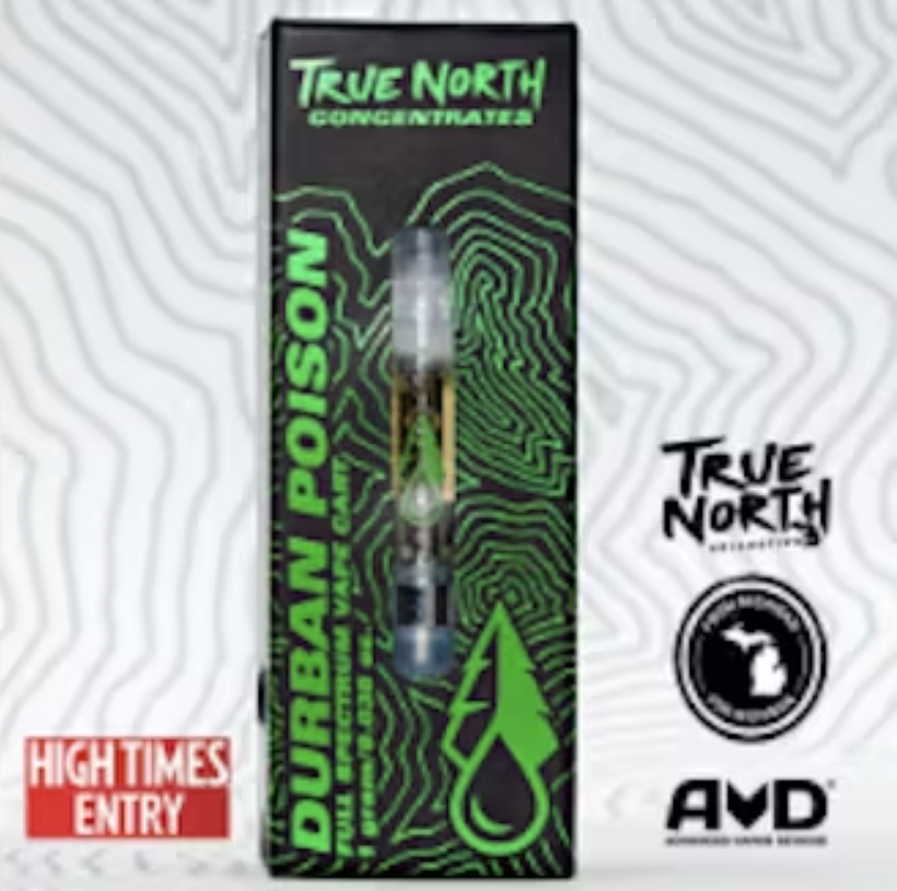 Photograph of product: True North - Durban Poison Full Spectrum Cartridge 1g | 5/$50
