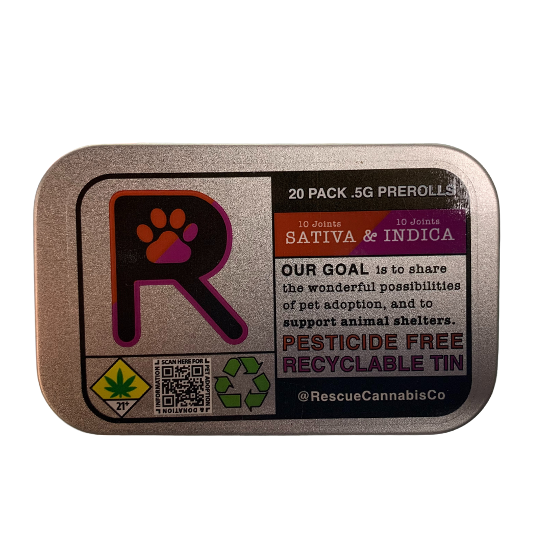 Photograph of product: Rescue Oui'd Co. Blue Dream & Albert Walker Variety Pre-Roll Pack Oui'd/Oui'd 20 x .5g