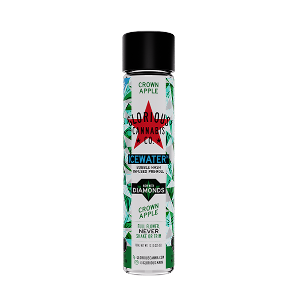 Photograph of product: Crown Apple Bubble au chocolat with Diamonds Infused Pre-Roll | 1G