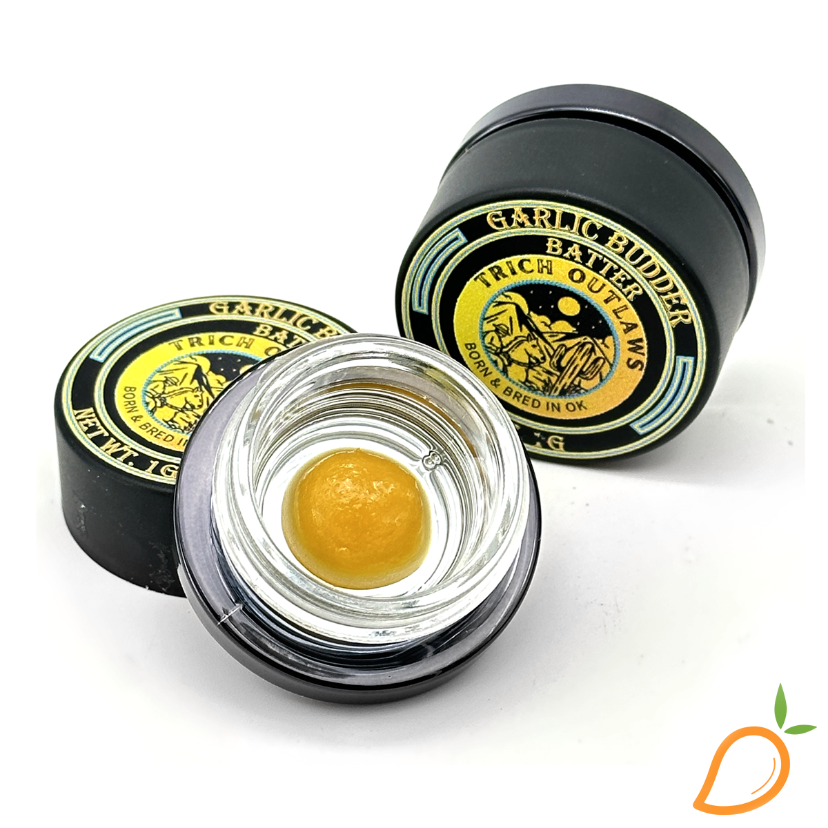 Photograph of product: 1g Garlic Budder Live Resin Ambrosia Batter Apothecary Extracts