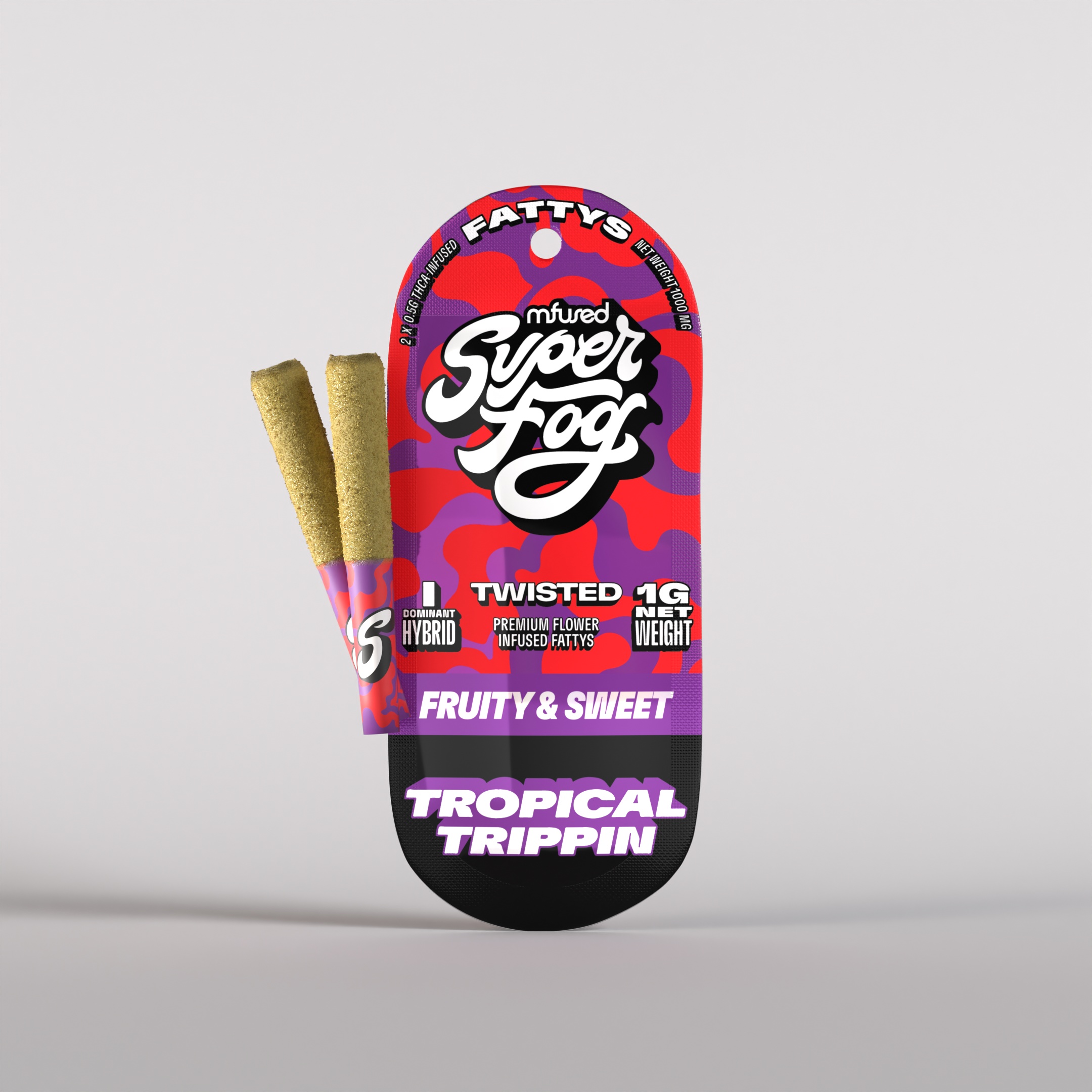 Photograph of Product: Tropical Trippin Infused Pre-Roll | 2 x 0.5g