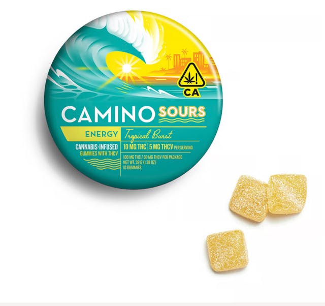 Photograph of product: Tropical Burst | Sours 100mg gummies